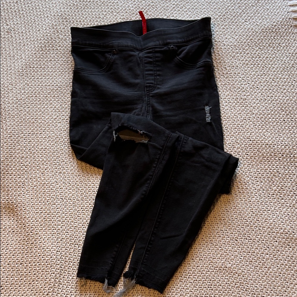 SPANX Charcoal Gray Denim Jeans
